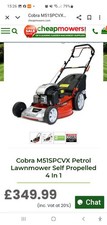 COBRA M51SPC VX  20" Self Propelled Mulching Lawn Mower Petrol NEW 2025 Model