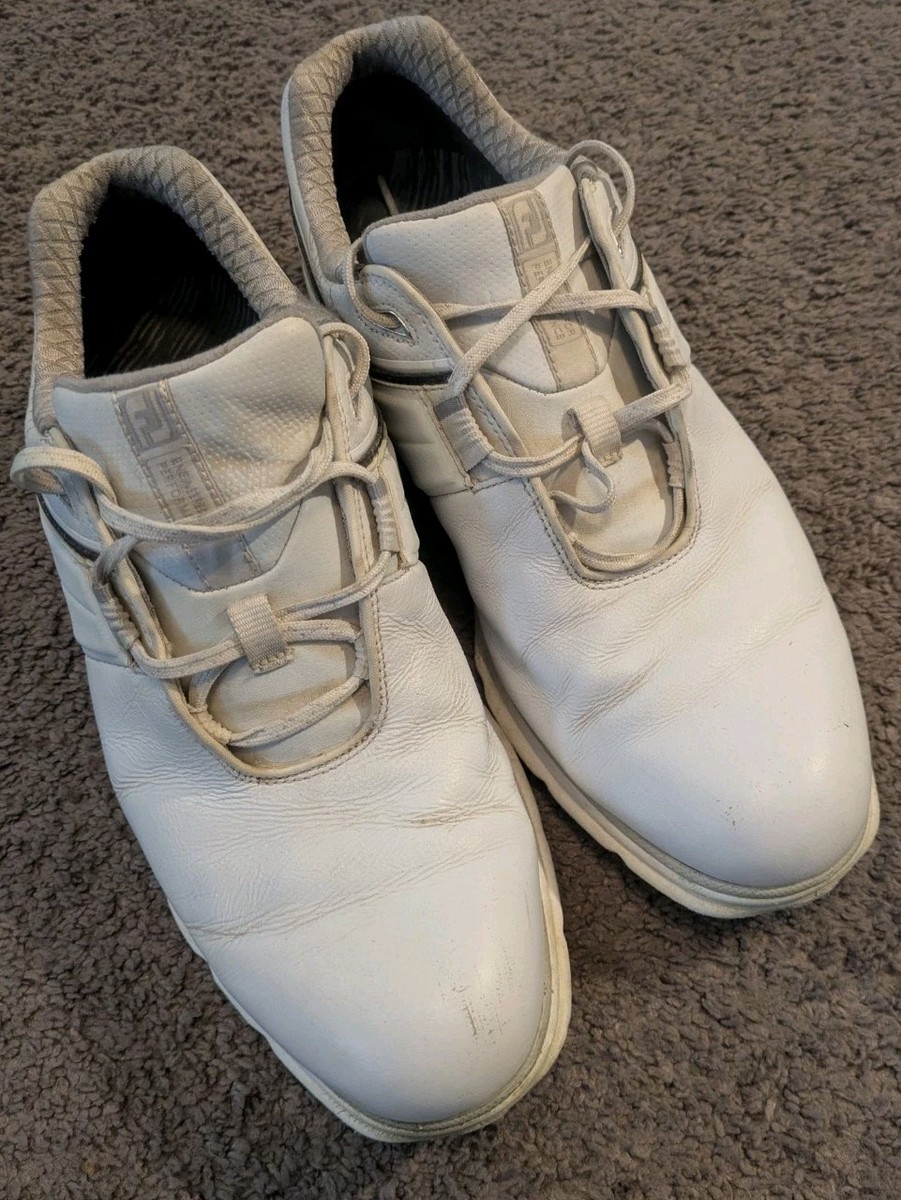 FootJoy Pro SL Carbon Spikeless Golf Shoes White Leather 53079 Men\'s 7 Wide FootJoy Men main image 3