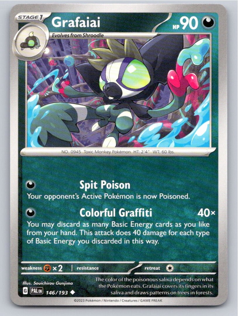 2023 POKEMON GRAFAIAI PALDEA EVOLVED 146/193 UNCOMMON NM A38342 FREE S&H
