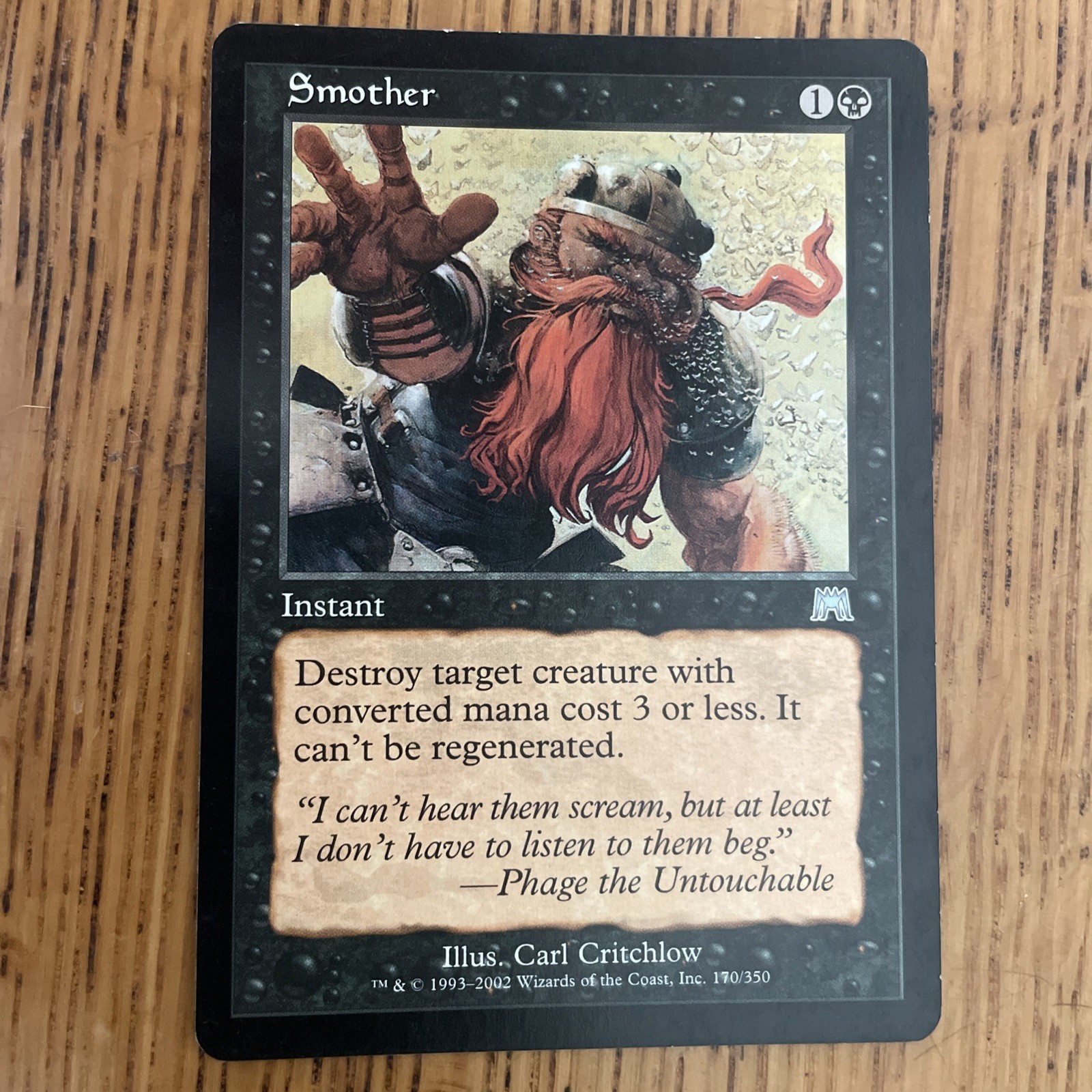 Smother Onslaught NM Magic The Gathering MTG