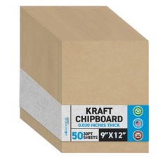 MagicWater Chipboard for DIY Projects - 9x12 Inch - 50 Pack - 30 pt - Heavy D...