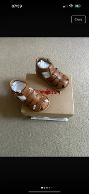 Pom D API Poppy Daddy Leather Sandals Uk 5 Baby New In Box Eu 22 - Image 1 of 4