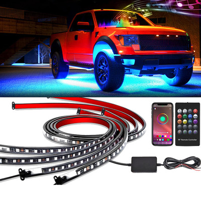 NEW RGB LED Strip Under Car Tube Underglow Underbody System Neon Light Kit US