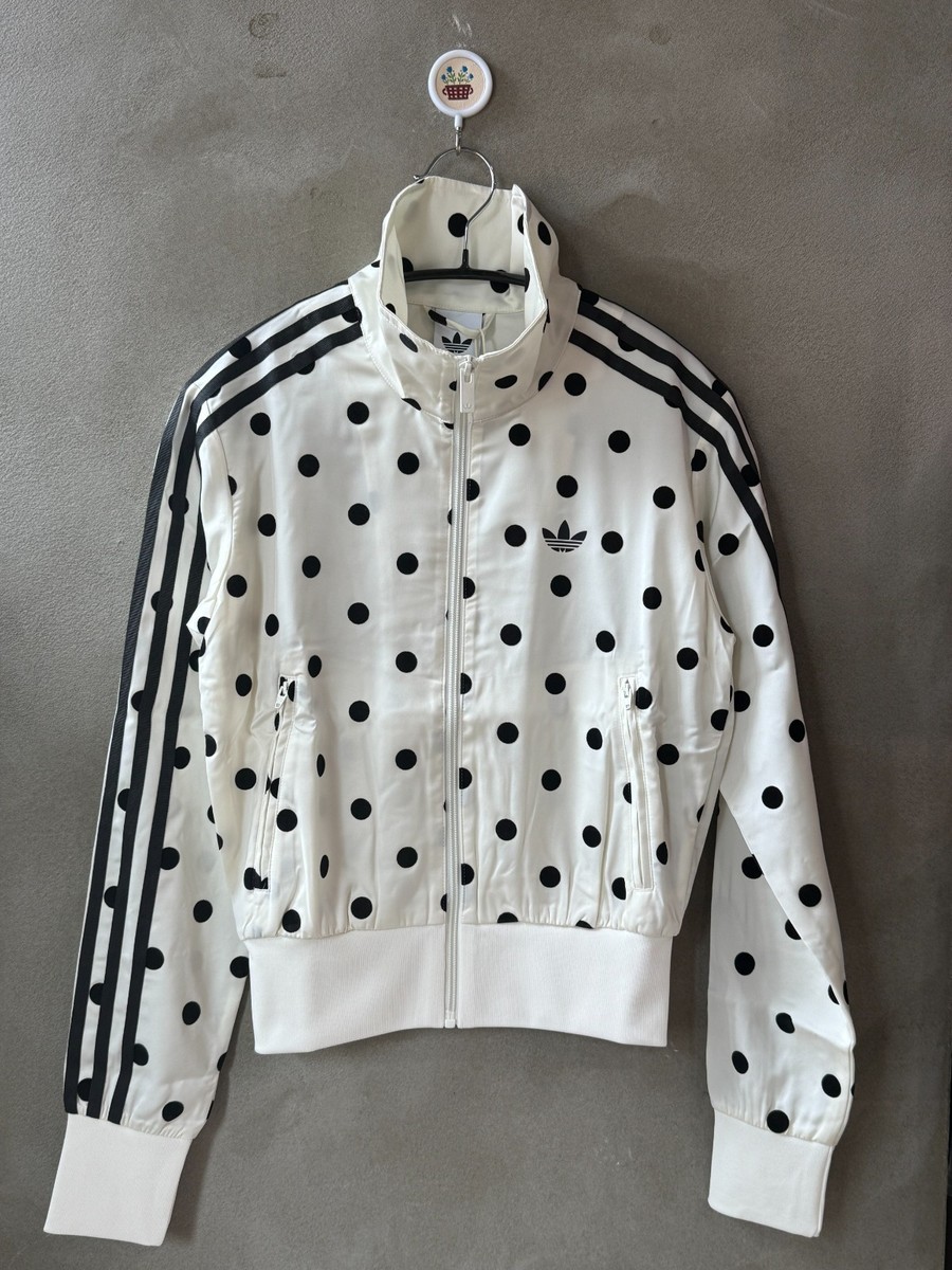 新品　KV1165 　Mサイズ  dot オフホワイト adidas Originals Satin Polka Dot Track Top Women Lifestyle Jacket