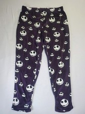 Nightmare Before Christmas Jack Skellington Pajama Pants Purple Size L 12-14