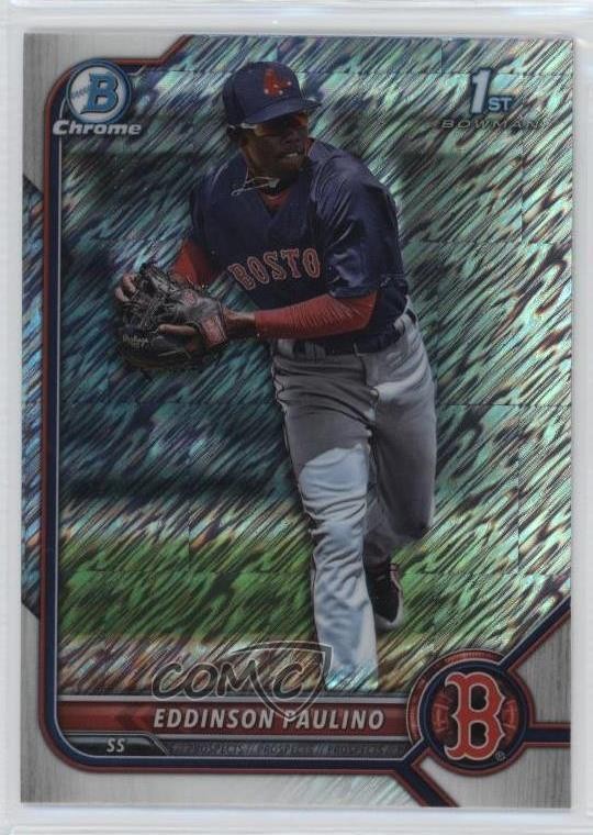 2022 Bowman Chrome Prospects Shimmer Refractor Eddinson Paulino #BCP-175