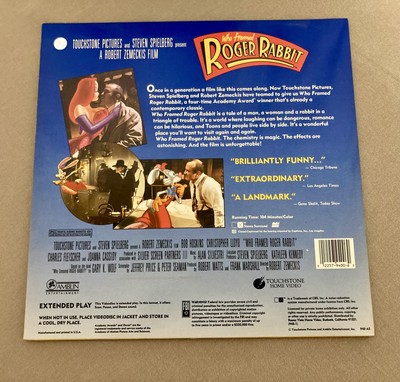 Disney Who Framed Roger Rabbit LaserDisc 1988 Touchstone Animation