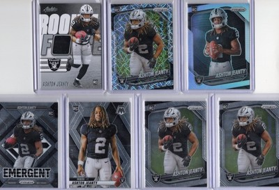 2025 Panini Football  Ashton Jeanty Lot of (7) RC Silver Variation, Lazers, Base