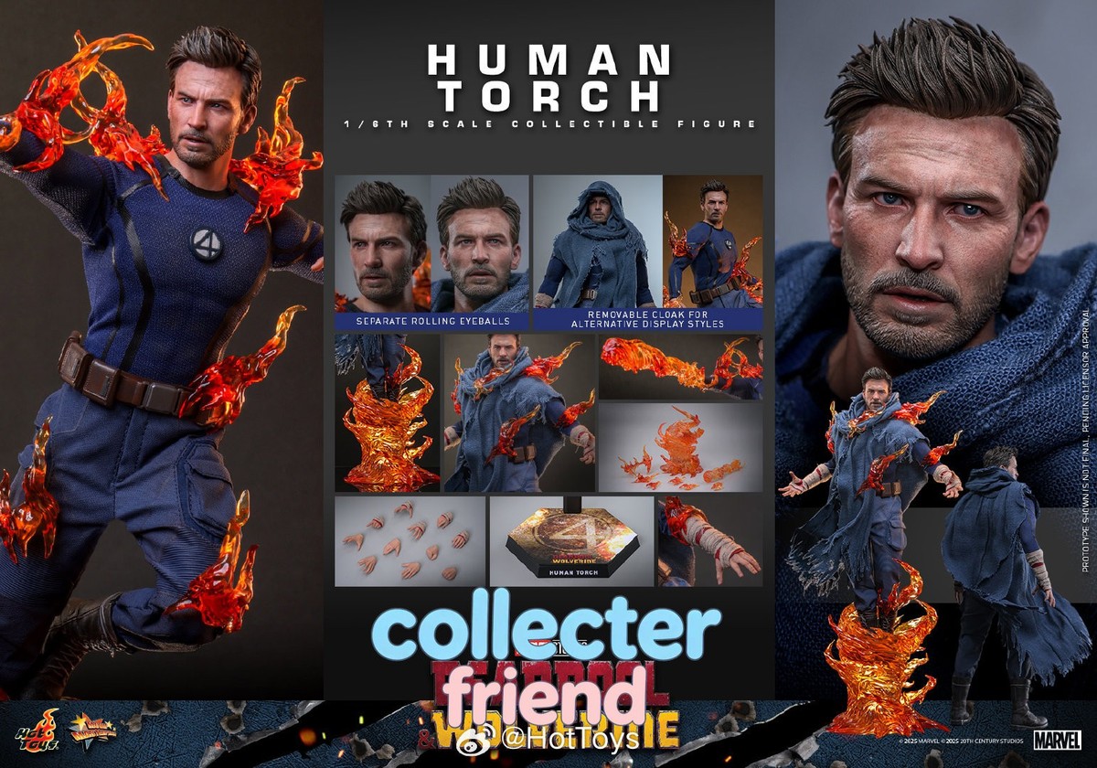 NEW Hot Toys MMS789 1/6 Deadpool & Wolverine Human Torch Action