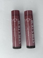 2x Burt's Bees Lip Tinted Lip Balm Red Dhalia, Long Lasting 2 in 1