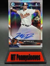 2018 Bowman Chrome #CPA-MD Matthias Dietz Refractor On Card Auto /499 Bowman 1st