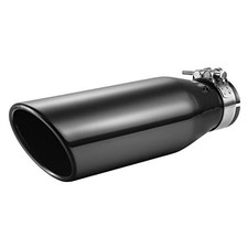 Exhaust Tips Black Chrome 2.25 Inlet 2.4 Inlet - 3.5 Outlet 12 Long