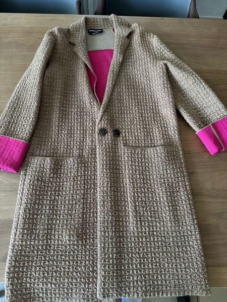 Damen Sonia Rykiel Mantel Beige Strick 36
