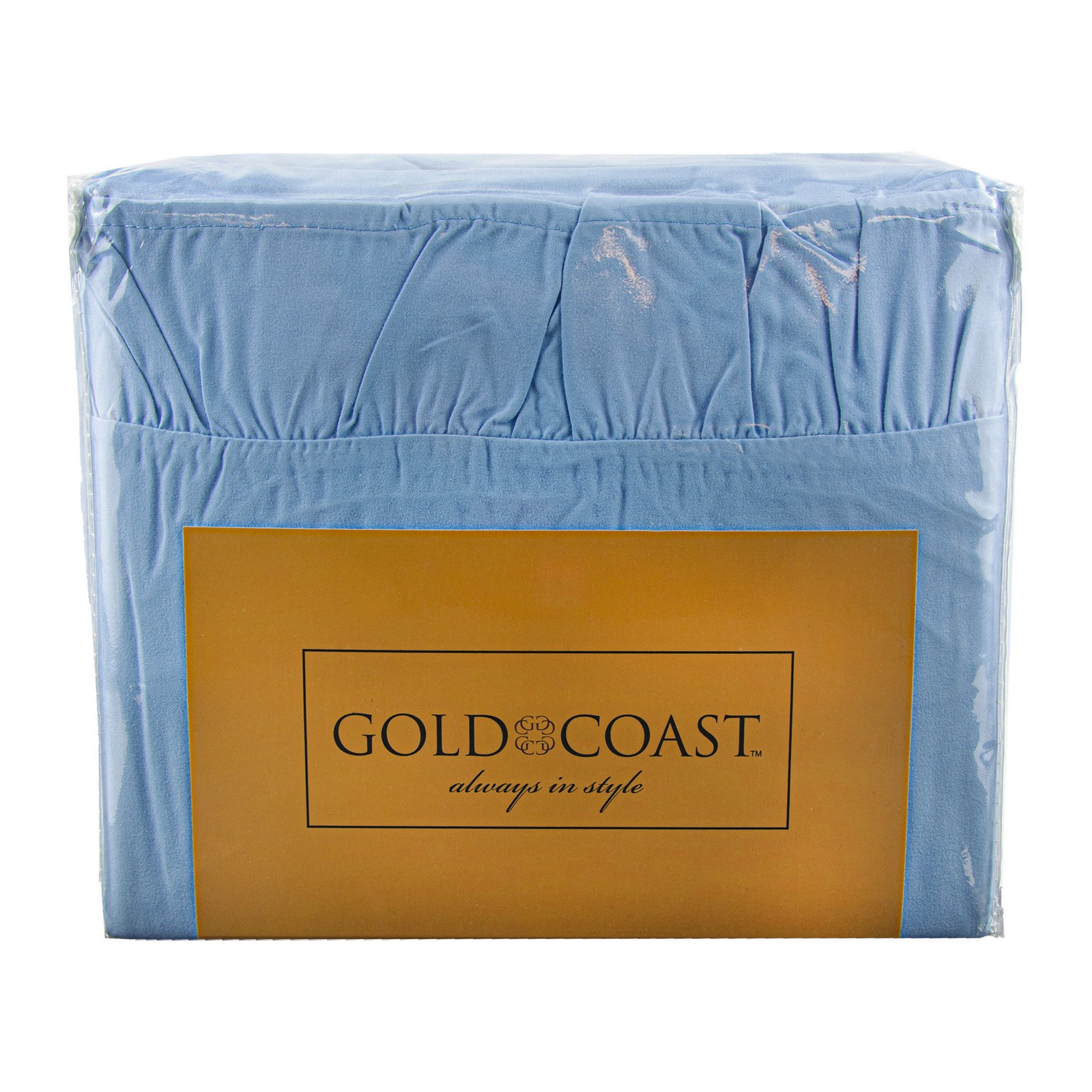 Комплект постельного белья Gold Coast василькового цвета с оборками в натуральную величину 4790₽