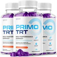 Primo TRT Men's Gummies Advanced Pro Formula Chewable Supplement 180 Gummies