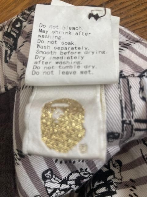 A BATHING APE Cotton Corduroy Pants Dark Brown M Waist 42cm 0226178 thumbnail 10