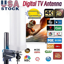 6000Mile 4K 1080P HDTV Outdoor Amplified TV Antenna Digital HD UHF VHF 360 Rotor