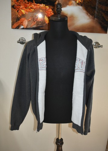 HERREN Vintage 90er Y2K DC Schuhe gesticktes Logo Hoodie grau Größe XL / MEDIUM - Bild 6 von 14
