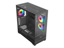Rosewill ACA501 Mid Tower ATX Gaming PC Computer Case Black, 3 Addressable RGB F 5