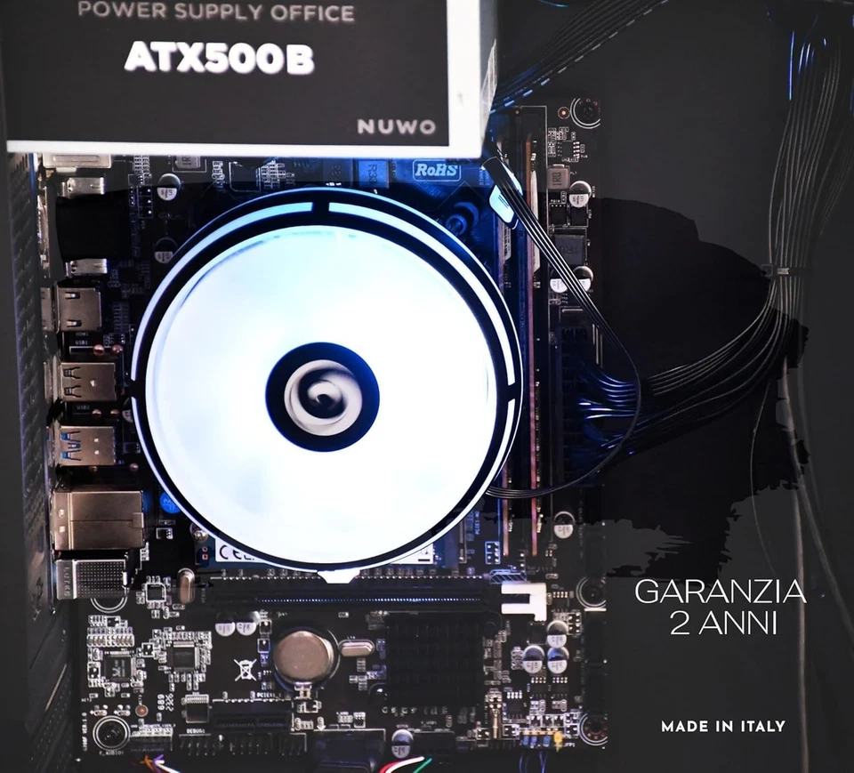 Pc Fisso I5 Intel Core I5-8500 Cpu Fino a 4.10Ghz, 16Gb Ram Ddr4, Ssd M.2 Da 1TB - Immagine 4 di 4