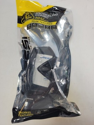 Cressi Pano 3 & Supernova Dry Adult Snorkeling Combo Mask Snorkel Black