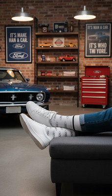 Ford Emblem Socks   Premium Crew Socks for Car Lovers & Collectors   Men s S M L