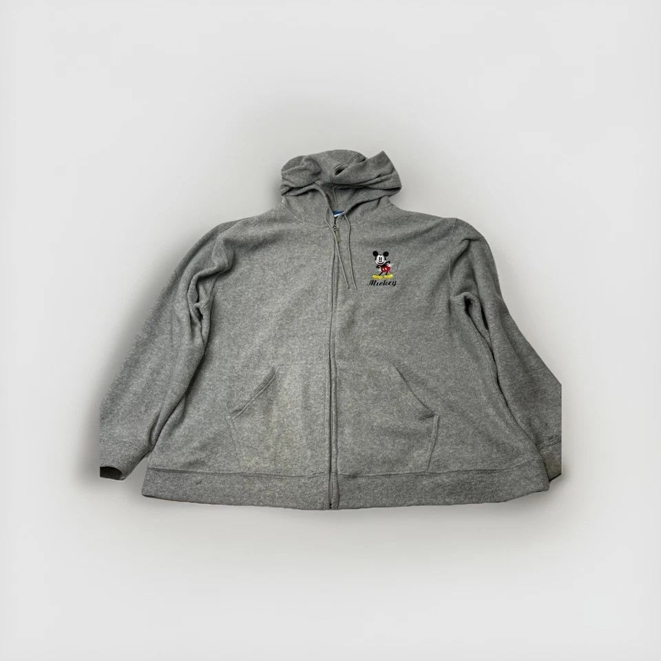 Disney Mickey Mouse Mujer’s 3XL Gris Cremallera Completa Polar Sudadera con Capucha Foto 2 de 4