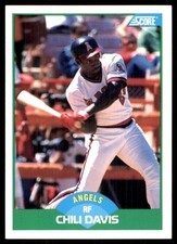 Chili Davis 1989 Score #54 California Angels MLB READ FREE SHIPPING AutographDen