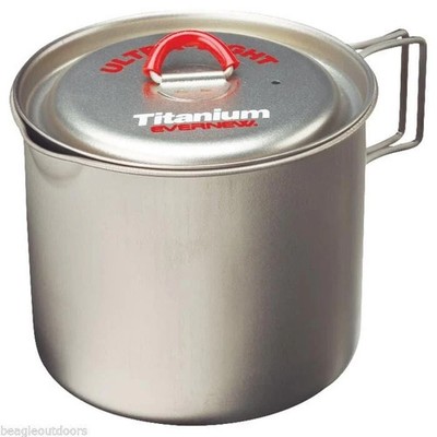 Evernew Titanium Ti Ultralight Mug Pot 500 550ml w/Pour Spout/Lid/Handles ECA537