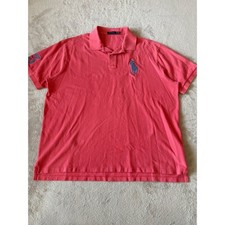 Polo Ralph Lauren Mens Coral/Salmon Polo Shirt Big Pony Logo Number 3 2XB