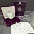 U.S. Mint 1986 American Eagle Proof 1 oz .999 Silver Coin w/ Box & Certificate