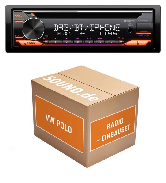 Autoradio Jvc KD-DB922BT FüR Vw Polo Ii (Typ 86C) Bluetooth Telefonieren Audiost-image