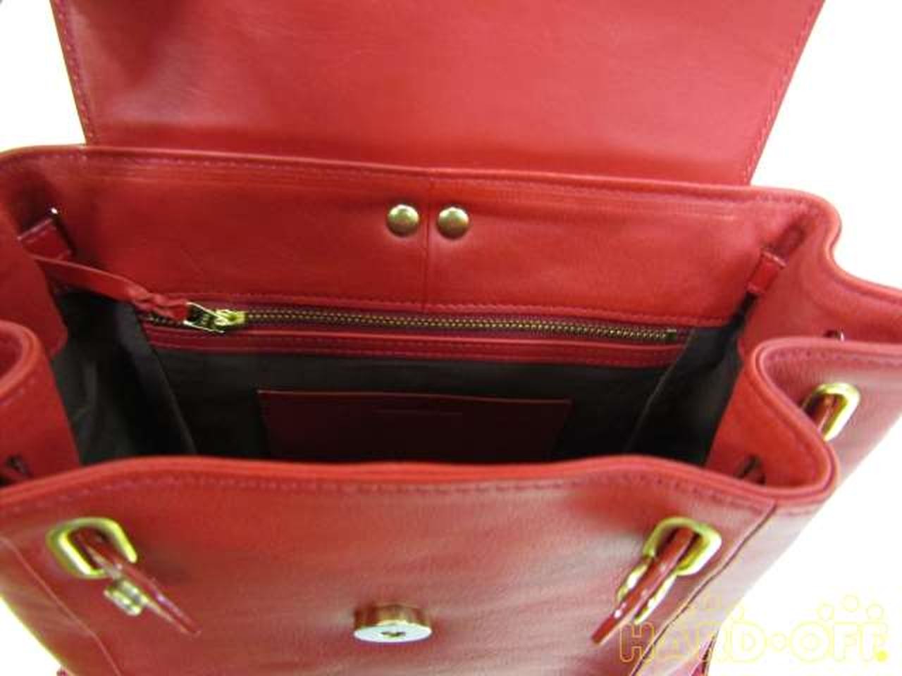 Backpack Model RED Good condition LEATHER CRAFT E… - image 8