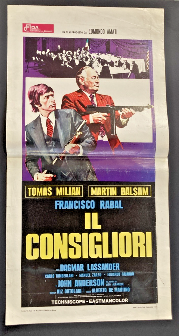 Locandina originale film Il consigliori (1974) - Regia di Alberto De Martino
