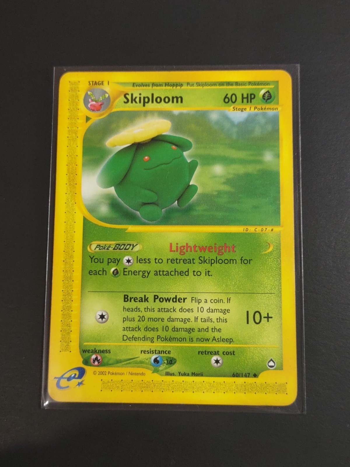 Pokemon TCG Skiploom  Non-Holo Aquapolis E-reader 60/147 Yuuka Morii WOTC LP