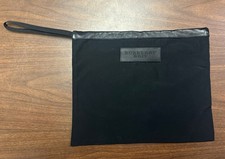 Burberry Brit Black Nylon Zipper Pouch Wristlet Cosmetic Dust Travel Bag