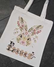 Personalised Easter Canvas Tote Bag