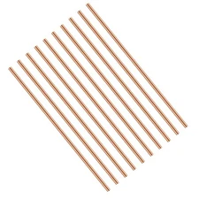 Therwen 10 Pcs Pure Copper Round Rod 4 Inch Length Bare Metal 