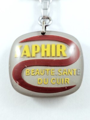 Keychain - Bourbon Saphir Polishes - Leather Beauty Health - Vintage 1960S