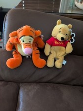 Mouseketoys Plush Winnie The Pooh  Tigger Stuffed Bean Bag 8  New Free Ship