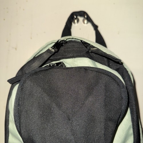 Eddie Bauer Shoulder Sling Hiking Bag Travel Black Green 2 Water Bottle Holders - Picture 5 of 9