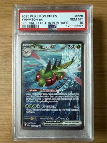 Yanmega Ex 🔥 2025 Pokemon Destined Rivals SIR 228/182 🔥 PSA 10 Gem Mint