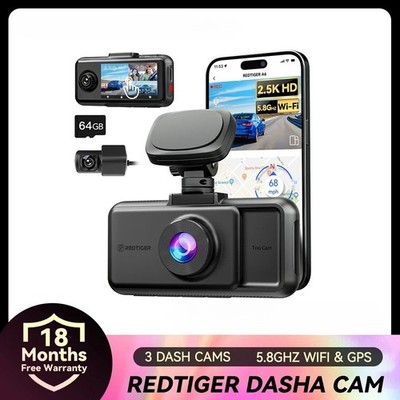 4K Dash Cam Built-in 5.8Ghz WiFi GPS Car DVR Upgrade NightVision Parking Monitor
