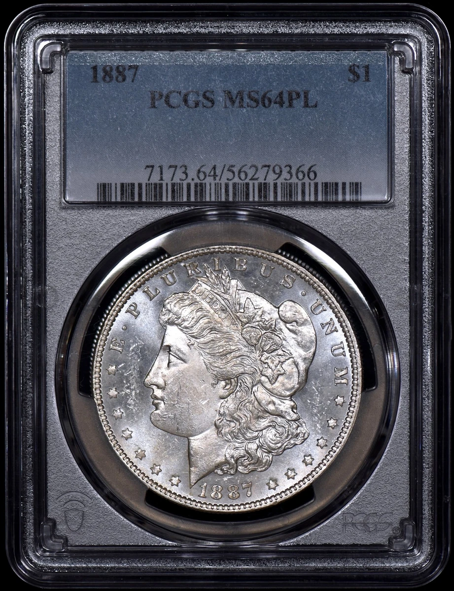 25+ MS 64 Graded 1887 Year Morgan US Dollars (1878-1921) for sale