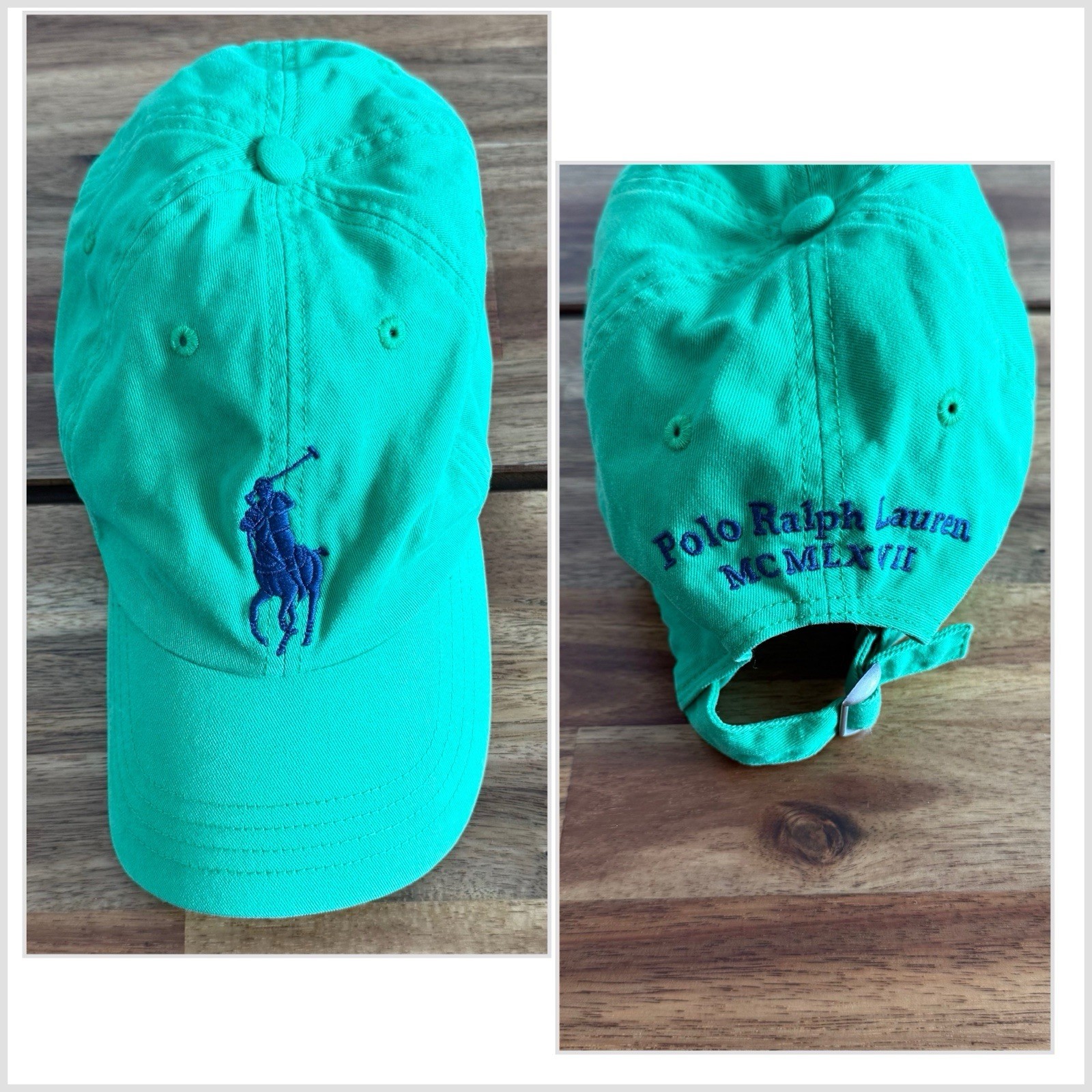 Cappello Polo Ralph Lauren ricamato berretto grande pony verde blu preppy oldey mo