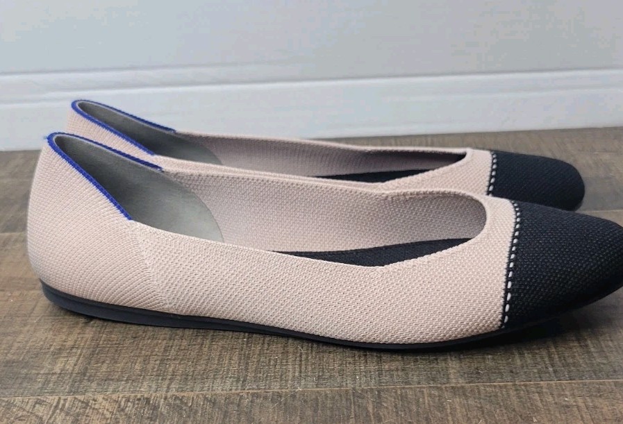 Rothy’s The Square In Tuxedo Size 9 Cream Black K… - image 5