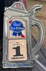 Vintage - 1980's Pabst Blue Ribbon Beer Sign Calendar Mug Bar Sign - Man Cave