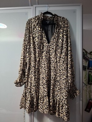 Nasty Gal Kleid Leo Goldene Punkte Gr. 50