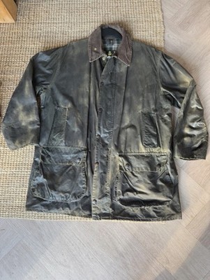 Barbour Border C44 A200 XL Vintage 1989 Made In England Sage Green Free Ship US