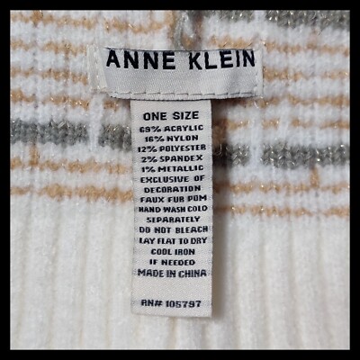 NWT Anne Klein Knit Winter Hat & Scarf 2 Piece Gift Set  display picture 1